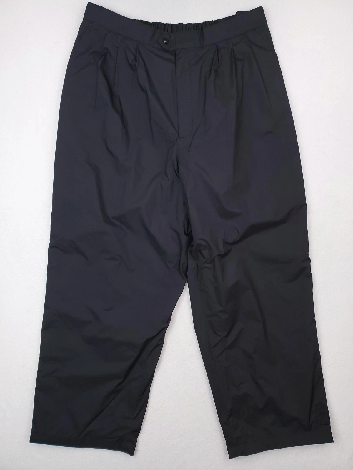 FootJoy DryJoys Pants Mens XL Black Golf Rain Waterproof Wind Overpants Zip Off