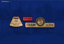 Fram Oil Filter Decal Set Vw Type 4 Bug Porsche 356 912 Oil Canister Sticker