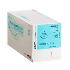 Hu-Friedy PSN683S Perma Sharp Silk Black Braided Sutures C-6 4/0 18" 12/Bx