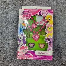 My Little Pony Jewelry Set Necklace Bracelet Rings Plastic Childrens