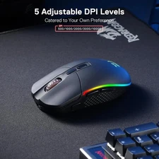 Redragon M719 Pro Wireless Optical Gaming Mouse  8 Programmable Buttons RGB