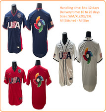 USA Baseball Team Big Logo 2026 World Baseball Classic Home Stadium All Sittched