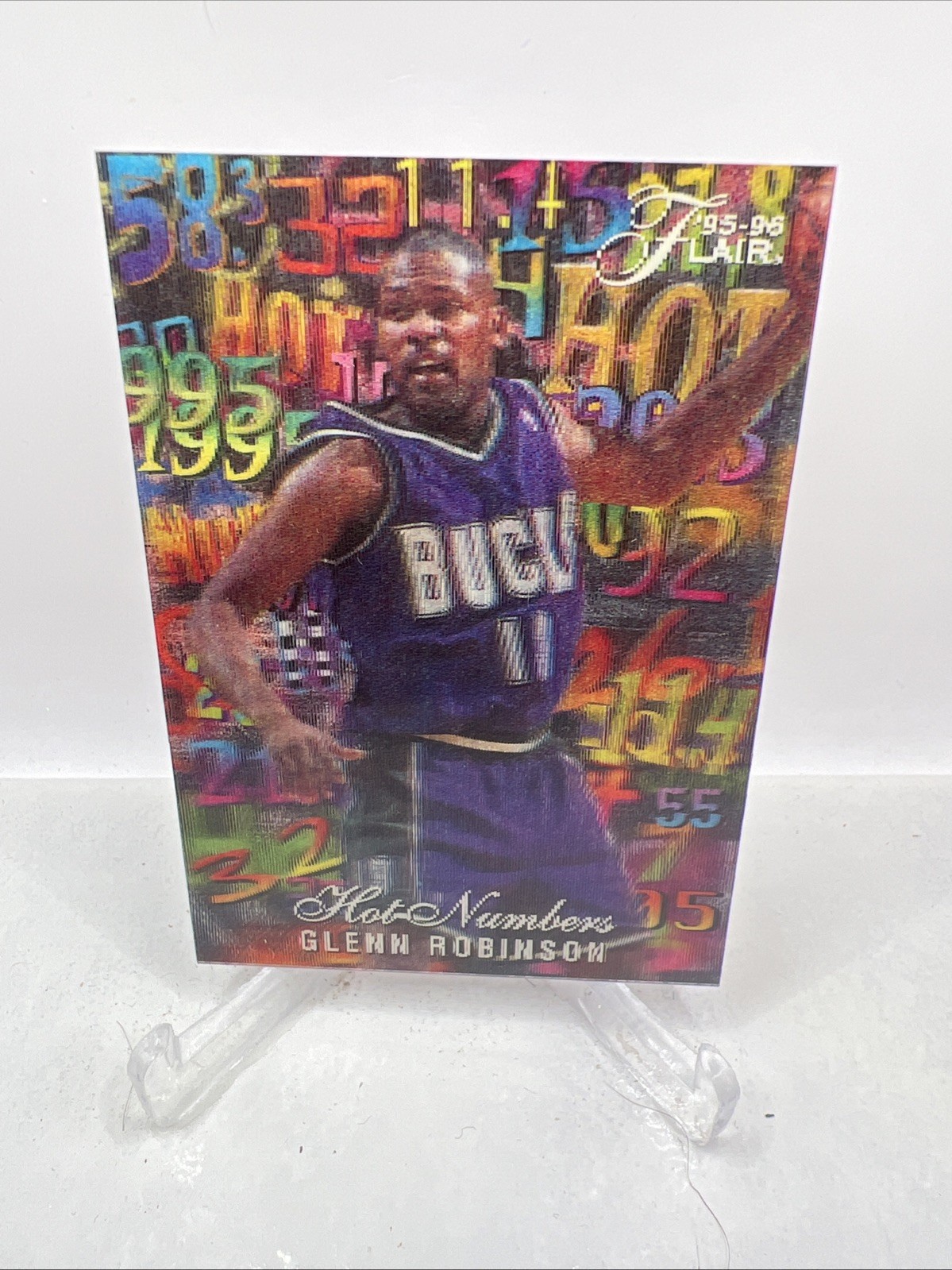1995-96 Flair Hot Numbers SSP Insert, Glenn Robinson, Card #12, Milwaukee Bucks