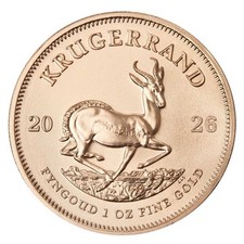 2026 South Africa Gold Krugerrand 1 oz Brilliant Uncirculated 5302.26 per troy oz