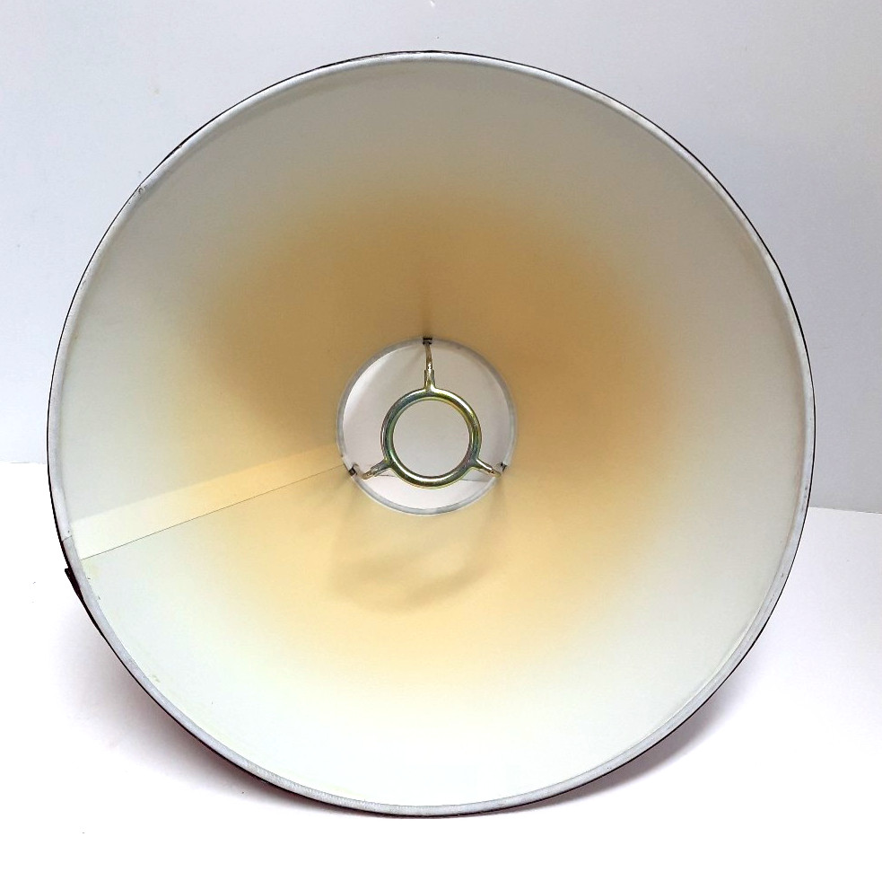 VTG Burgundy Fabric Empire Lamp Shade Tiny CrissCross V Pleats 8.25" T x4" x 11"