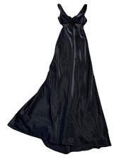Jovani Vintage Sheer Back + Waist Black Long Formal Prom Dress Size 0 Pre-Owned