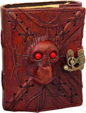 3D SKULL Embossed Journal,Engraving Notebook,Dnd notebook for Dragon Lovers ,Bla