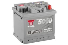 12V 54Ah 500A (EN) YBX 5000 Yuasa YBX5012 Silver High Performance Autobatterie