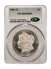 1885 CC MORGAN SILVER DOLLAR CAC MS62DMPL CACG HOLDER DEEP MIRRORS NO HAZE