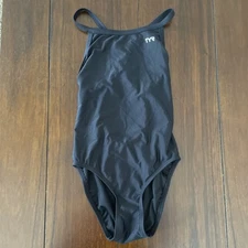 TYR Black Sportswear Swimsuit Womens Sz 28  Competitive Swim/Beach/ Water Sports