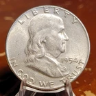 1954 Franklin Half Dollar 90% Silver AU/BU slider
