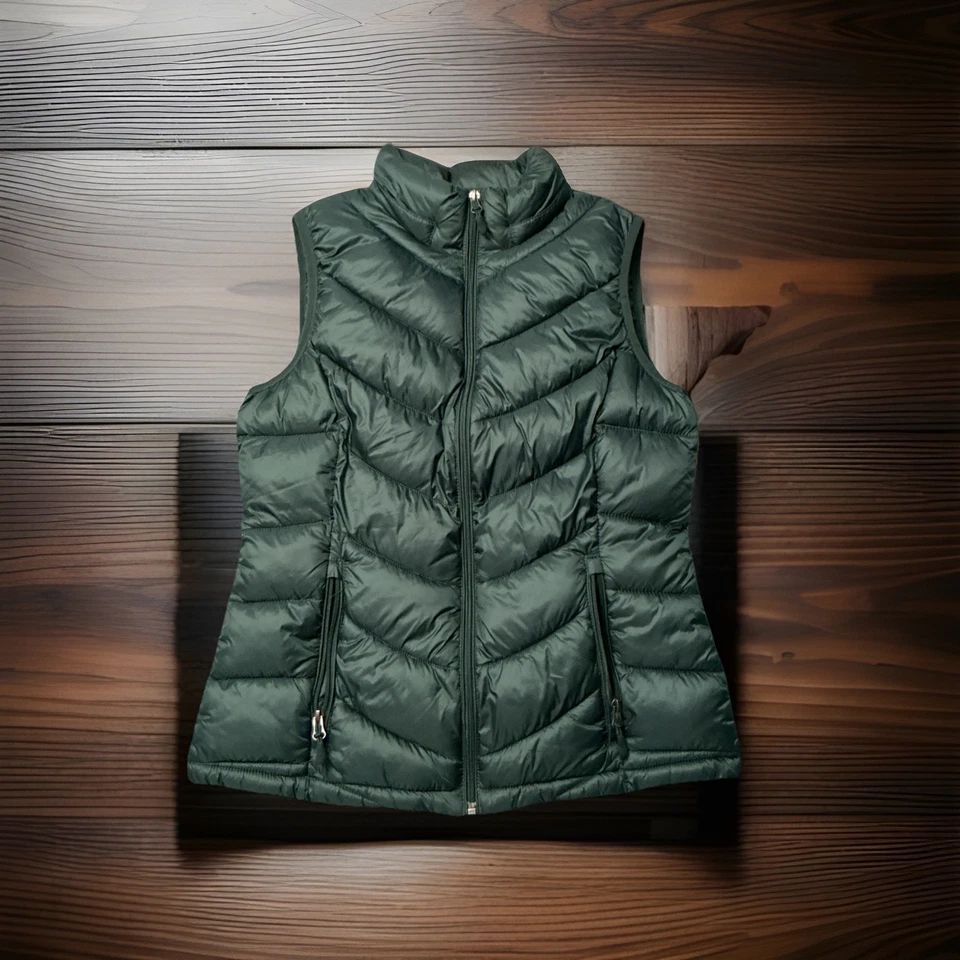 Charter Club (Macy’s)Women's Green Puffer Vest Size:Medium Full Zip Preowned - Image 4 of 4