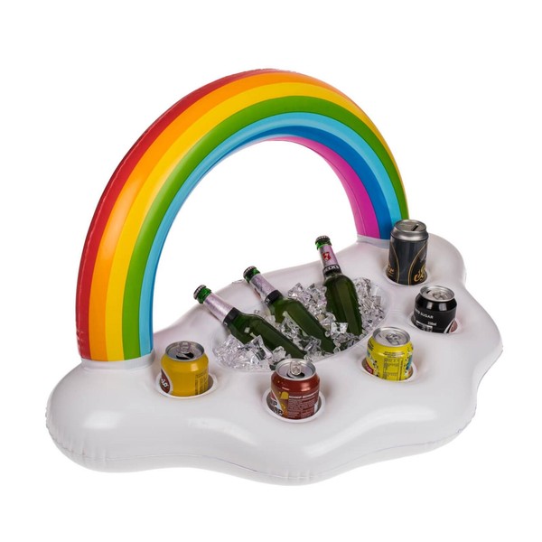 Aufblasbarer Pool GeträNkehalter Regenbogen Poolbar Schwimmender GeträNkeküHler-image