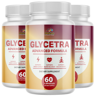Glycetra - Cardiovascular Health, Blood Pressure & Sugar Support- 3 Bottles