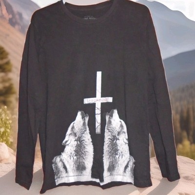 PROFOUND AESTHETIC VINTAGE 2008 ''WOLVES '' MENS LONGSLEEVE TSHIRT SIZE MEDIUM