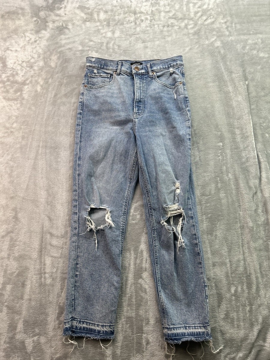Express Mom Jean Super High Rise Jeans Womens Sz 6R Blue