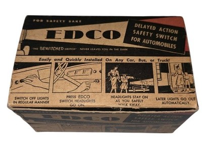 VINTAGE DELAYED ACTION HEADLIGHT SWITCH FOR AUTOMBILE EDCO CORPORATION *NIB*