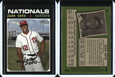2020 Topps Heritage Short Print SP Base #403 Juan Soto Nationals