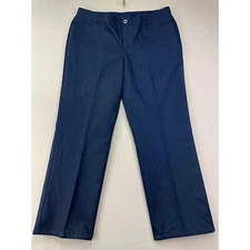 RED KAP Work Pants size 38x31 Dark Navy Pleated Retro Trousers Trucker Uniform