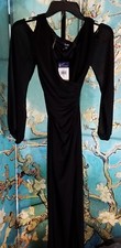 NWT Chaps Women's Cold Shoulder Georgette Evening Gown, Size 8, Retail $130.00