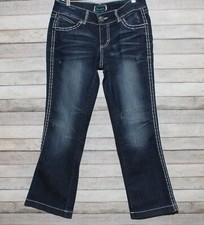 Wrangler Premium Patch Womens/Jrs Size 7/8 x 30 TAG Dark Wask Blue Denim Jeans
