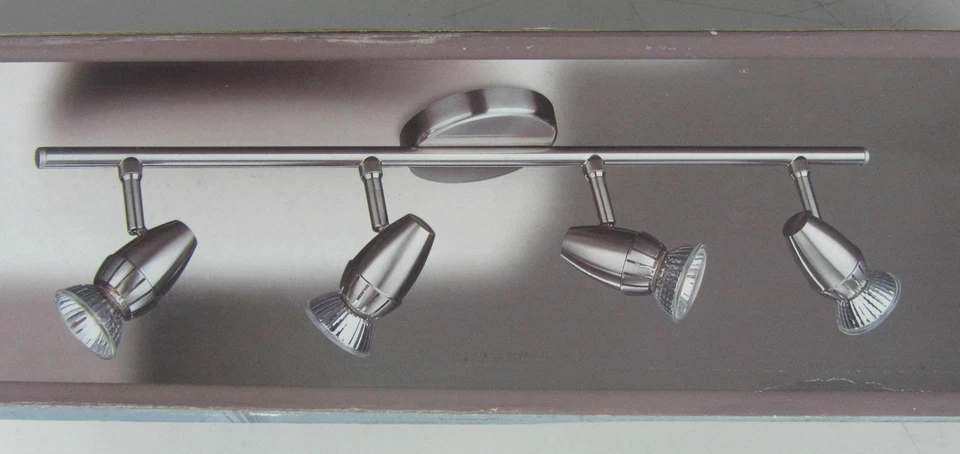 Massive 54084/17/10 lampada da soffitto a 4 faretti da 50W GU10 in acciaio nuovo - Immagine 2 di 2