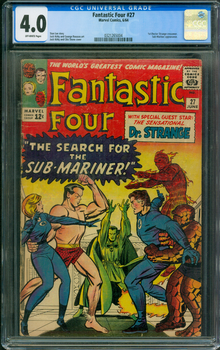 Fantastic Four 27 CGC 4.0 1st Dr. Strange crossover 6/1964 Stan