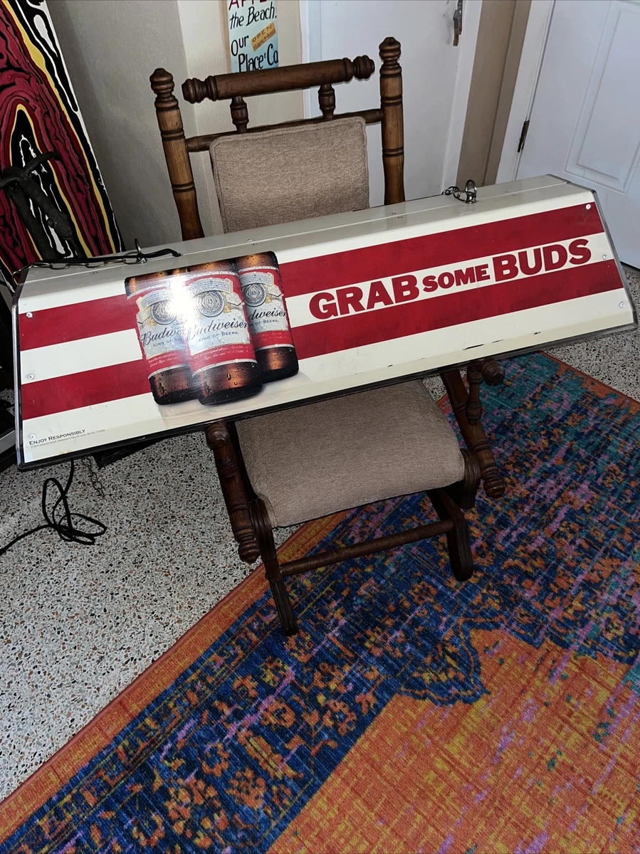 Budweiser Pool Table Lamp Light Grab Some Buds Beer Bar