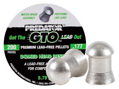 JSB PREDATOR GTO 200 Count Premium LEAD-FREE Domed 4.5mm .177 Caliber Pellets