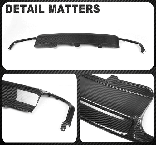 REAL Carbon Rear Bumper Bar Diffuser Lip for Audi A4 B8 Non-Sline Bumper 09-12 - Picture 12 of 12