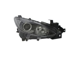 Mazda 3 2013-2016 Headlight Headlamp Black Halogen Drivers Side Offside Right