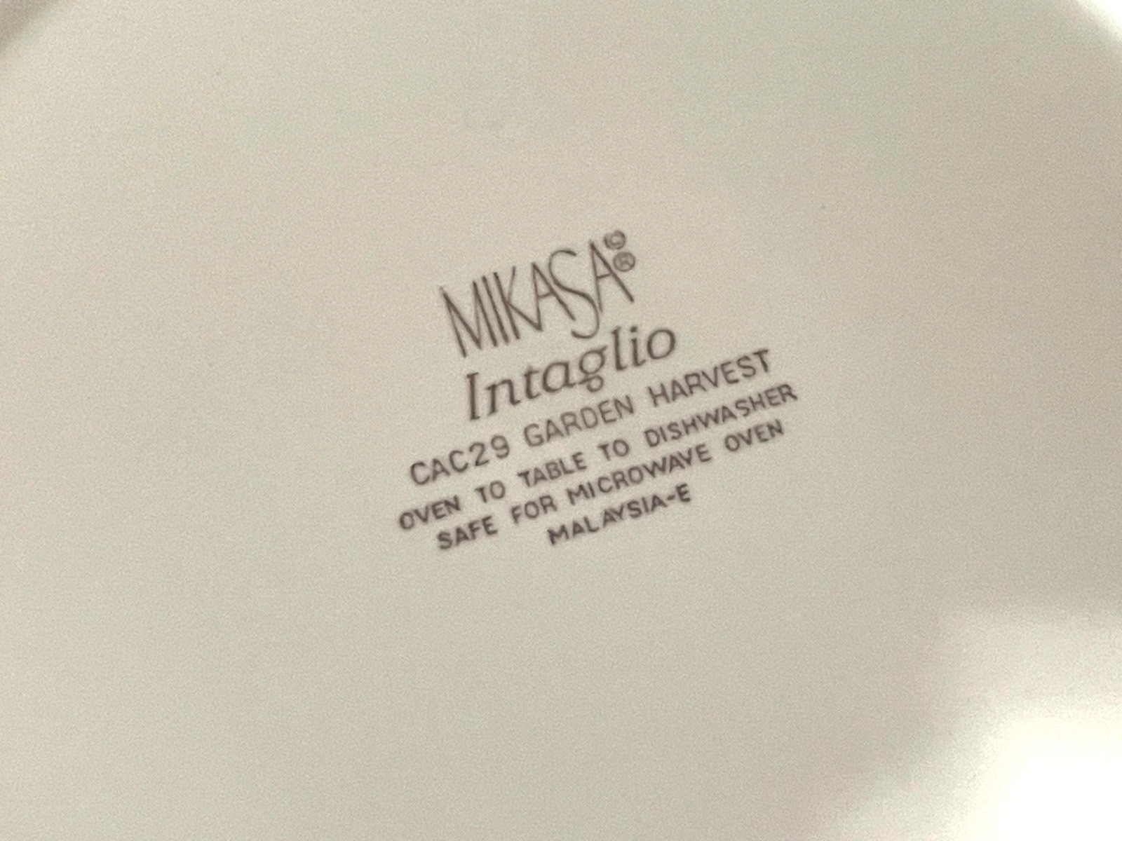 Mikasa Garden Harvest Intaglio Dinner Plates 11" ( Set Of 4 )