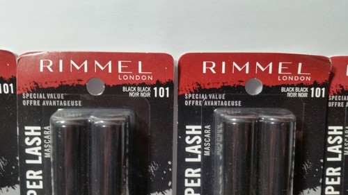 Rimmel Extra Super Lash Mascara Black Black 101 4 ~ 2 Packs Volume Lift & Build - Picture 3 of 12