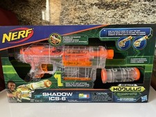 NERF N-Strike SHADOW ICS-6 Modulus Ghost Ops LIGHT UP Toy Gun Ages 8 