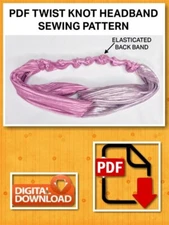 Twist-knot Headband Sewing Pattern Graphic
