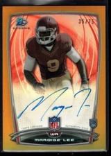 MARQISE LEE 35/75 JAGUARS ROOKIE AUTO GOLD REFRACTOR 78 RC SP 2014 BOWMAN CHROME