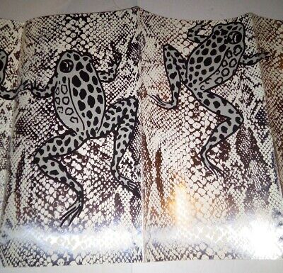 Vtg Metallic Frog Snakeskin Hand Print Wallpaper Sample Howard Schaffer Mcm Ebay