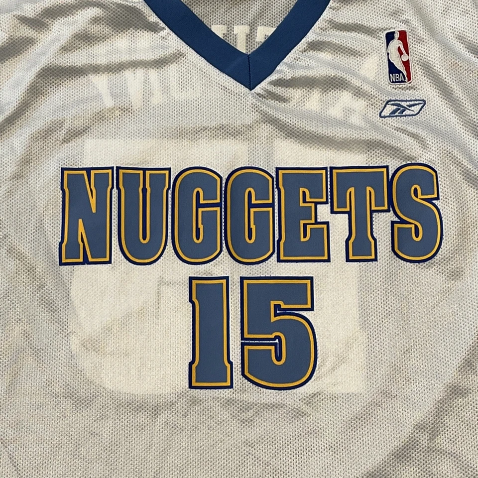 Camiseta Denver Nuggets Carmelo Anthony Reebok Grande Blanca Para Hombre De Colección Foto 4 de 4