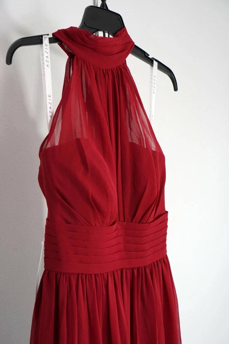 AZAZIE Iman BURGUNDY Bridesmaid Dress Size A2 NWT eBay