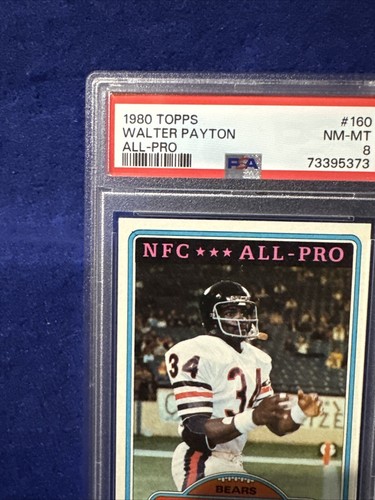 1980 Topps Walter Payton #160 PSA 8 NM-MT Football Card Chicago Bears Jackson St - Picture 3 of 5