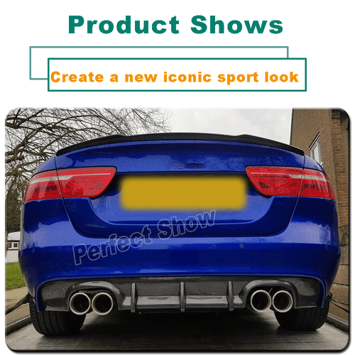 Carbon Fiber Rear Bumper Diffuser Spoiler Lip Fit For Jaguar XE Sedan 2015-2019 - Picture 3 of 12
