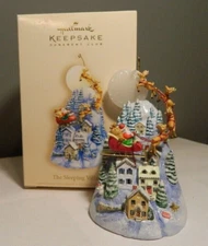 2006 Hallmark Keepsake Ornament The Sleeping Village Santa String Light Cover