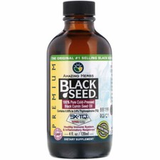 Premium Amazing Herbs 4oz BLACK SEED 100 pure Cold-Pressed Cumin OIL
