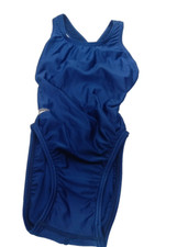 Speedo Girls Youth One Piece Racing Swim Suit Size 22 Swimsuit Blue Navy