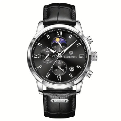 Luminous Men Watch Timepiece Quartz Chronograph Calendar Waterproof fashion Gift