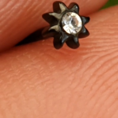 Borchia Naso Piccolo 2 Mm Quarzo Tondo 22 G (0,6 Mm) Argento Sterling 925 Per - Foto 3