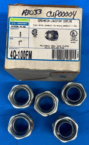 O-Z GEDNEY COMBINATION COUPLING 1" MALLEABLE IRON ZINC PLATED 4Q-100FM