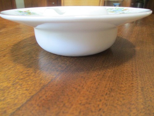 VTG HP GOLD TRIM PORCELAIN BLUE FLORAL DESIGN/DECORATED 6 1/2" D. ASHTRAY-MARKED - Picture 5 of 7