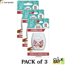 Expandable Waxed Dental Floss for Gentle, Deep Cleaning Wide Teeth Flossing - Ci