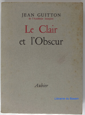 Le clear et l'Obscur Guitton Jeans 1964 Buch